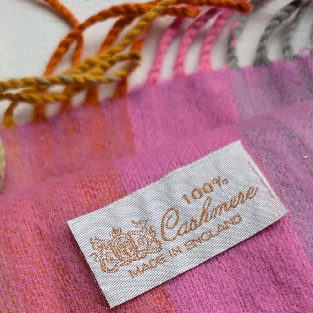 Colorful Cashmere Scarf with Fringe‎